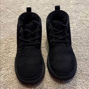 UGG Black Suede Lace-Up Ankle Booties